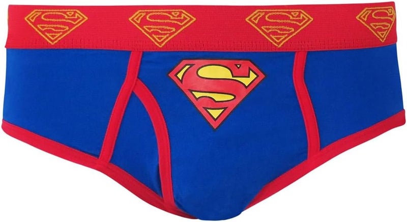 SuperHeroStuff Superman Costume Logo Men's Underwear Briefs- XLarge (40-42) Blue - Image 4